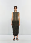 SWAYING 25 Early Autumn Double Pleated Skirt SW-SW25PF3B03C2-SH Dark Gray